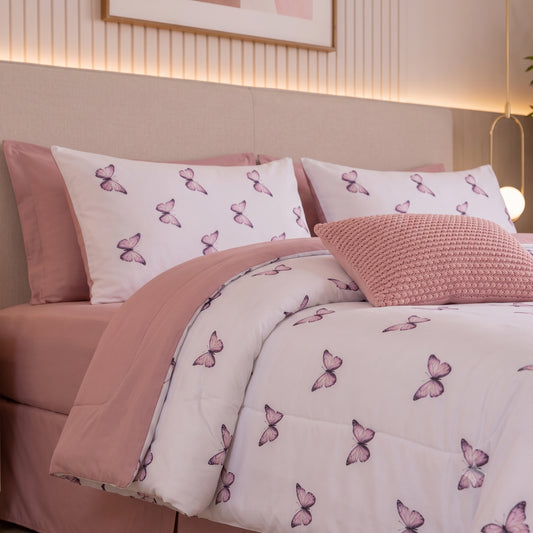 Butterfly Cotton Sateen Duvet Set