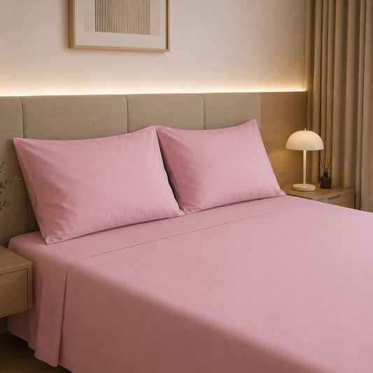 Rose Gold - Cotton Sateen Bedsheet Set