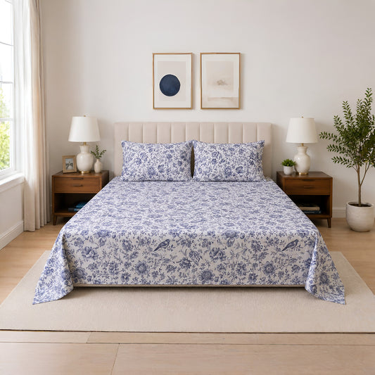 Oriental - Premium Cotton Sateen Bedsheet Set