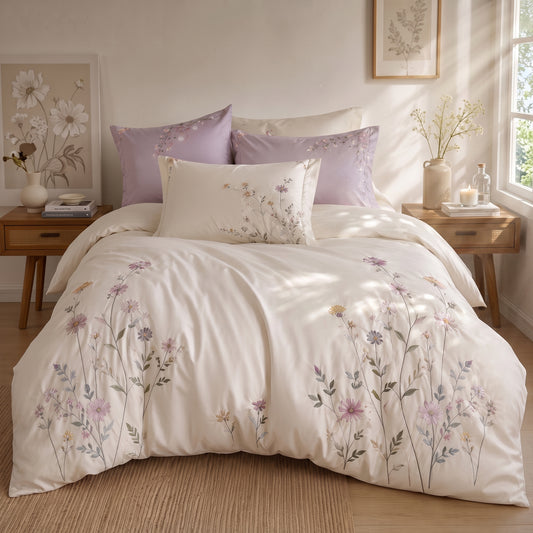 Elegance – Whtie Bridal Cotton Sateen Duvet Set