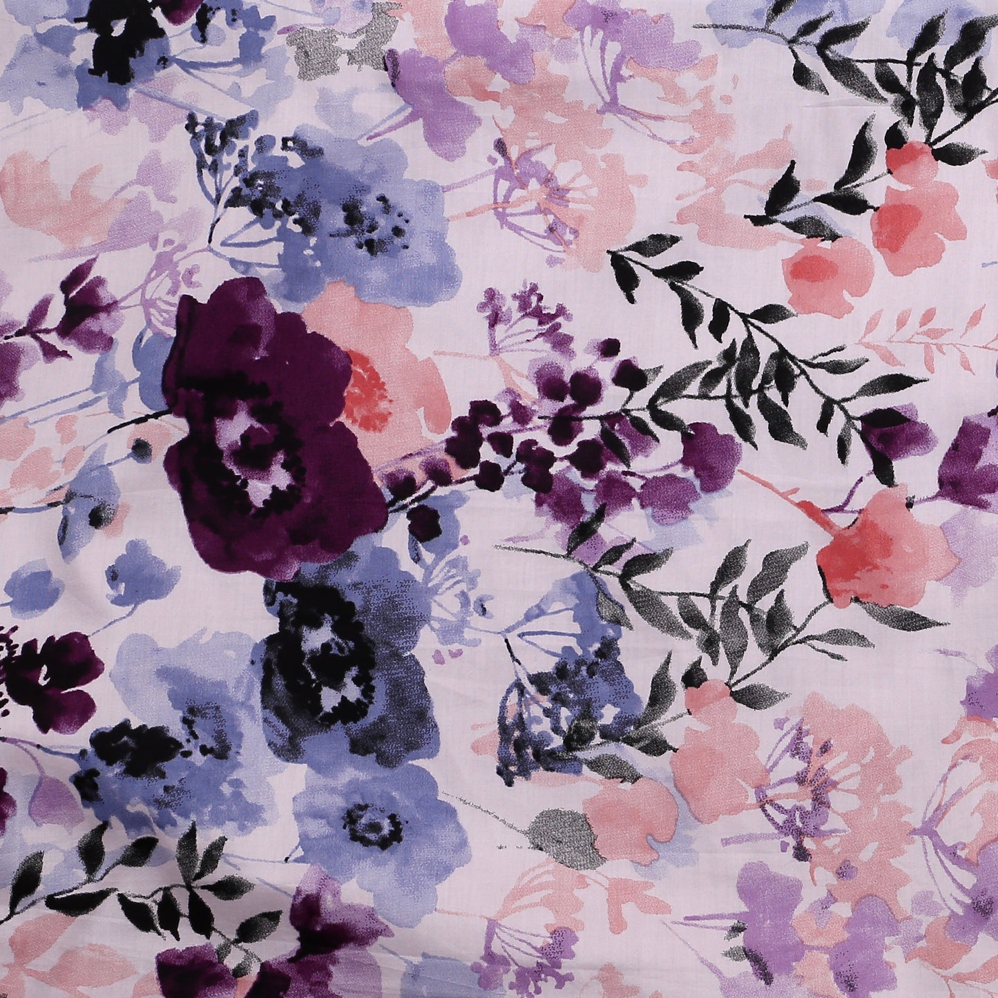Wisteria Floral Cotton Sateen Duvet Set