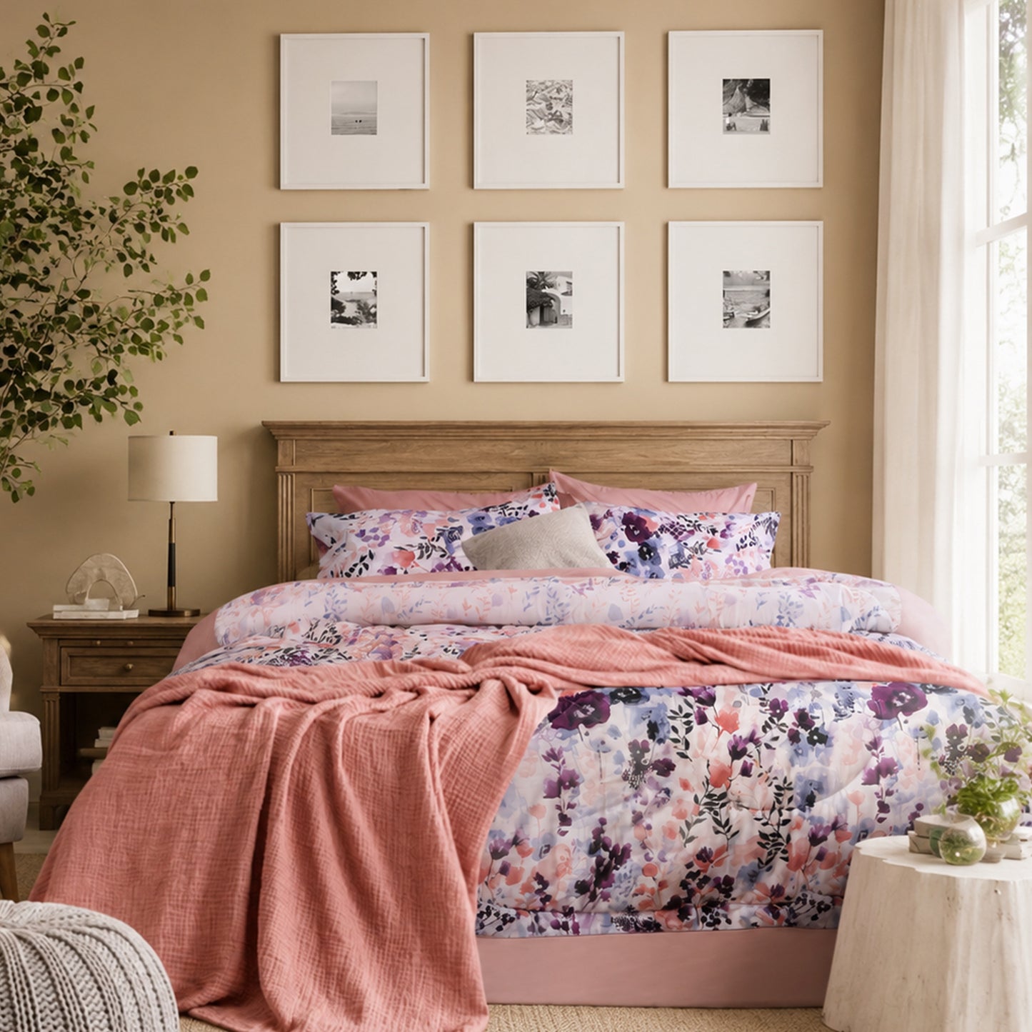 Wisteria Floral Cotton Sateen Duvet Set