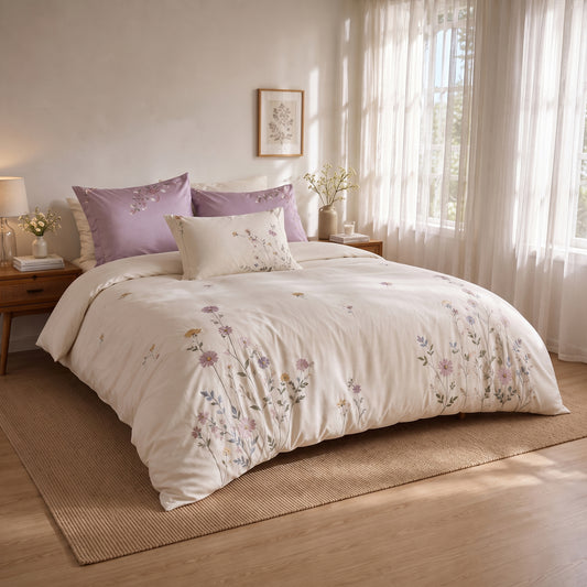 Elegance – Whtie Bridal Cotton Sateen Duvet Set