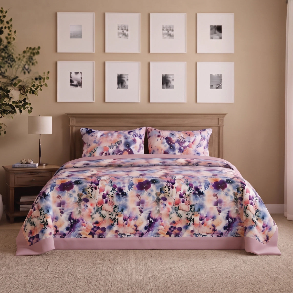 Wisteria - Premium Cotton Sateen 3Pcs Bedsheet Set
