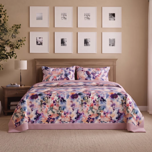 Wisteria - Premium Cotton Sateen 3Pcs Bedsheet Set