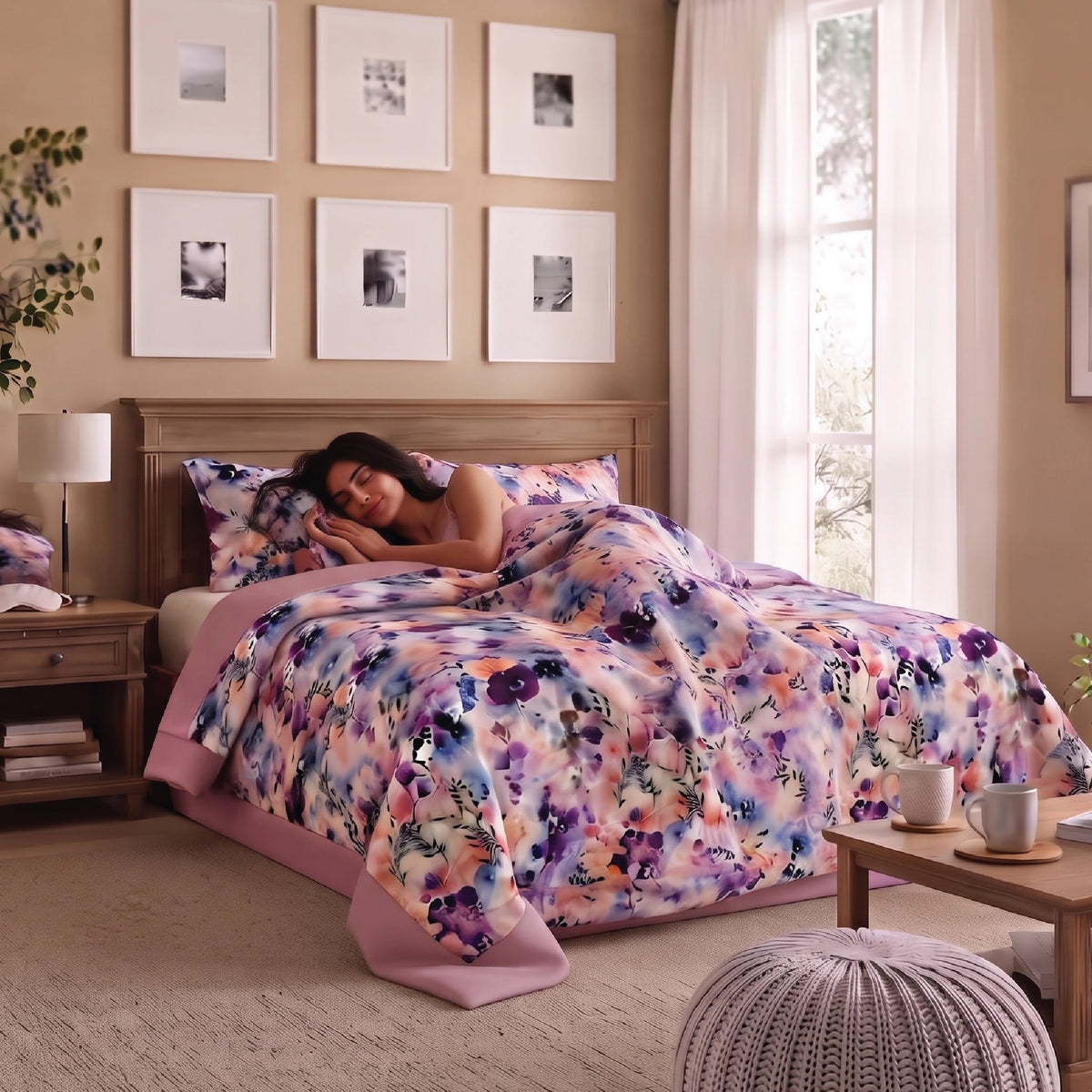 Wisteria - Premium Cotton Sateen 3Pcs Bedsheet Set