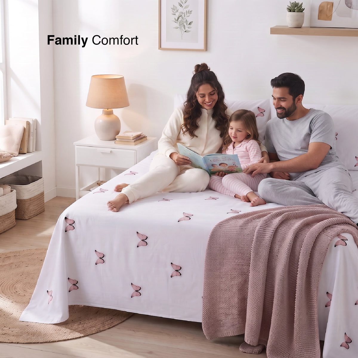 Butterfly - Premium Cotton Sateen Bedsheet Set