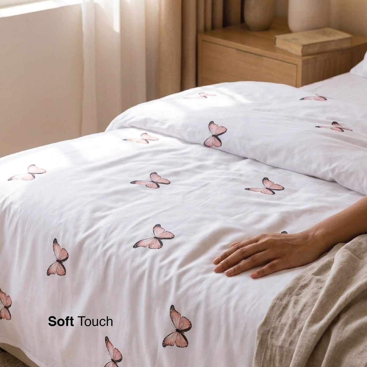 Butterfly - Premium Cotton Sateen Bedsheet Set