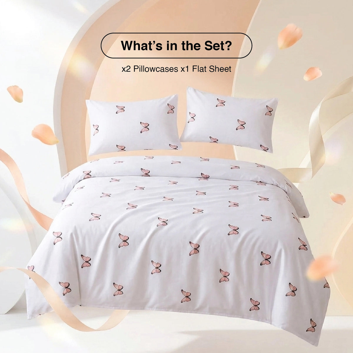 Butterfly - Premium Cotton Sateen Bedsheet Set