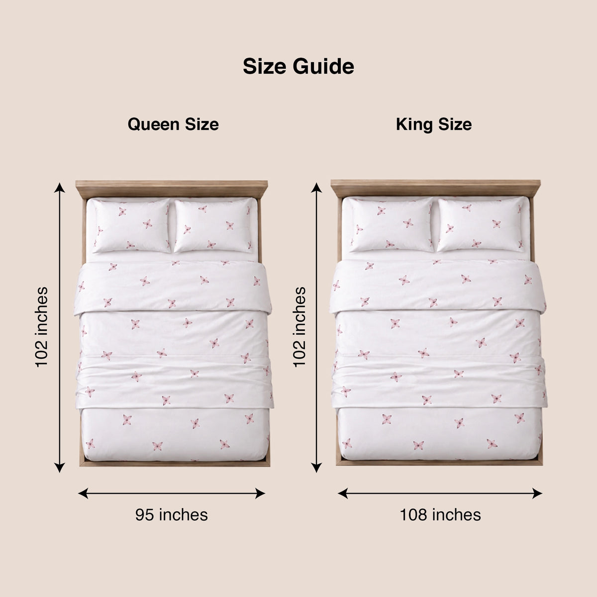 Butterfly - Premium Cotton Sateen Bedsheet Set