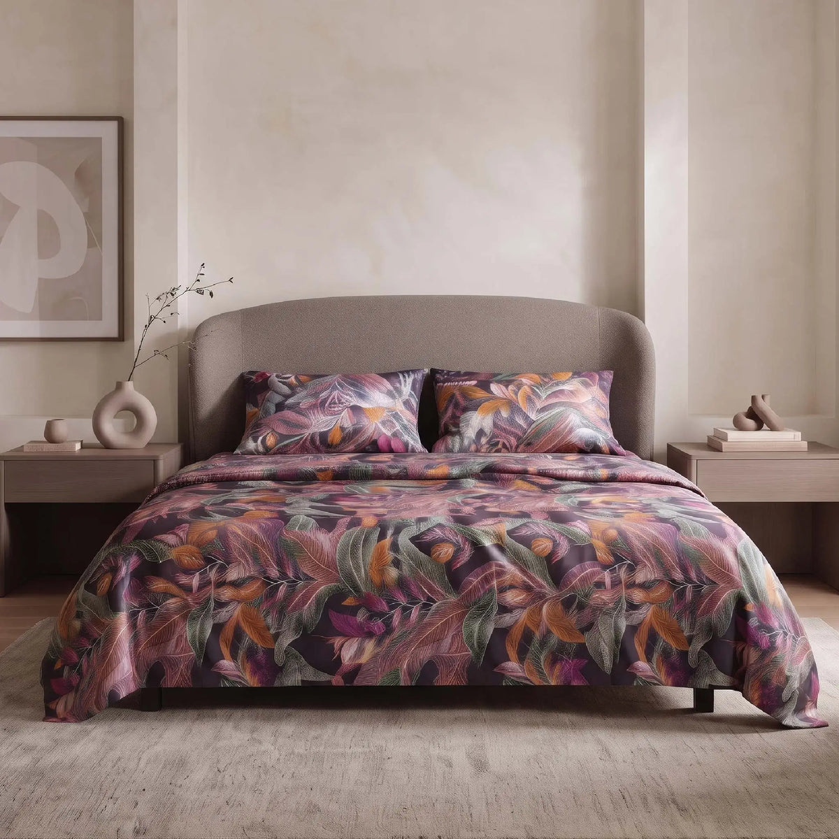 Wildflower - Premium Cotton Sateen 3Pcs Bedsheet Set